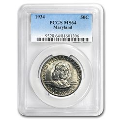 1934 Maryland Tercentenary Half Dollar MS-64 PCGS