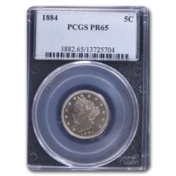1884 Liberty Head V Nickel PR-65 PCGS