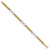 Image 2 : 14K Two-tone Polished Infinity Bracelet - 7.5 in.