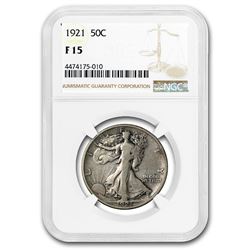 1921 Walking Liberty Half Dollar F-15 NGC