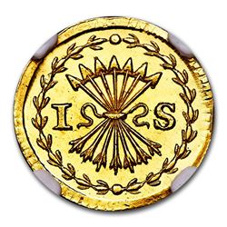 1739 Netherlands Gold Stuiver MS-66 NGC
