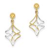 Image 2 : 14k Two-tone Post Dangle Earrings