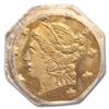 Image 2 : 1867 Liberty Octagonal 25 Cent Gold MS-66 PCGS (BG-709)