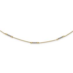 14k Yellow Gold .25ct Diamond 5-Station Necklace - 16 in.