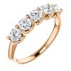 Image 1 : Natural 1.02 CTW Round Cut 5-Stone Diamond Ring 14KT Rose Gold