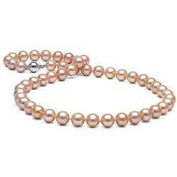 Pink Freshwater Pearl Necklace, 8.5-9.0mm