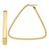 Image 1 : 14k Yellow Gold Triangle Hoop Earrings - 47 mm