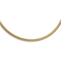 14k Yellow Gold Stretch Mesh Necklace - 17.5 in.