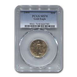 1999 1/4 oz Gold American Eagle MS-70 PCGS