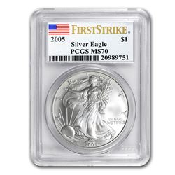2005 Silver American Eagle MS-70 PCGS (FirstStrike®)