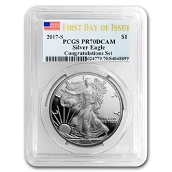 2017-S Proof Silver American Eagle PR-70 PCGS (First Day)