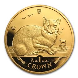 1996 Isle of Man 1 oz Gold Burmese Cat BU