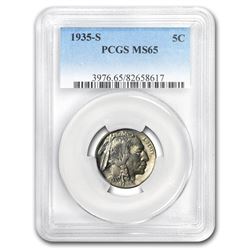 1935-S Buffalo Nickel MS-65 PCGS