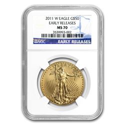 2011-W 1 oz Burnished Gold Eagle MS-70 NGC (ER)