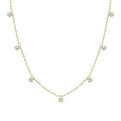 Natural 0.32 CTW Diamond Necklace 14KT Yellow Gold