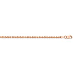14k Rose Gold 2 mm Diamond Cut Rope Chain - 18 in.