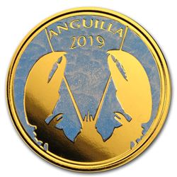2019 Anguilla 1 oz Gold Lobster (Colorized)
