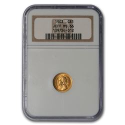 1903 Gold $1.00 Louisiana Purchase Jefferson MS-66 NGC
