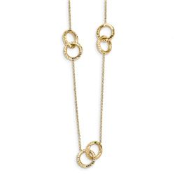 14k Gold Diamond Cut Polished Necklace - 16 in.