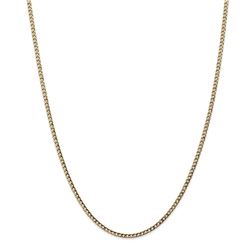 14k Yellow Gold 2.5 mm Semi-Solid Curb Link Chain - 22 in.