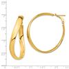 Image 2 : 14k Wavy Omega Back Hoop Earrings - 5x39 mm