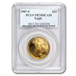 1987-P 1/2 oz Proof Gold American Eagle PR-70 PCGS