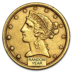 $5 Liberty Gold Half Eagle XF (Random Year)