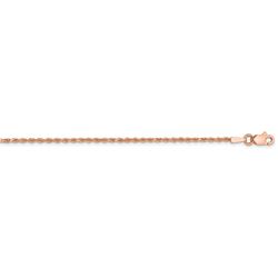 14k Rose Gold 1.5 mm Diamond Cut Rope Chain - 10 in.