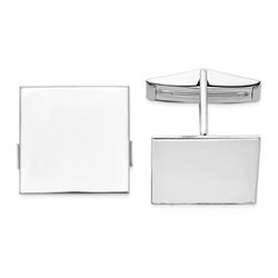 14K WG Square Cuff Links
