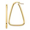 Image 1 : 14k Yellow Gold Polished Triangle Hoop Earrings - 2x25 mm