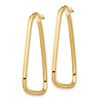 Image 2 : 14k Yellow Gold Polished Triangle Hoop Earrings - 2x25 mm