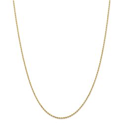 14k Yellow Gold 1.5 mm Diamond Cut Rope Chain - 36 in.