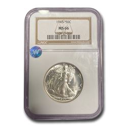 1943 Walking Liberty Half Dollar MS-66 NGC