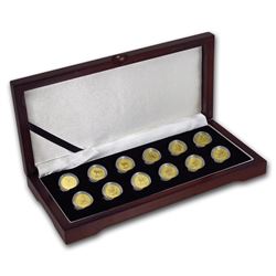 1996-2007 12-Coin 1/10 oz Gold Lunar Mint Set BU (Series I)