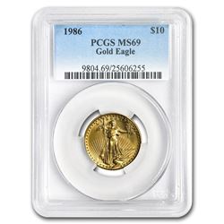 1986 1/4 oz Gold American Eagle MS-69 PCGS