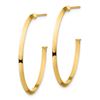 Image 2 : 14k Yellow Gold Polished Open Hoop Dangle Earrings