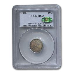 1885 Liberty Seated Dime MS-65 PCGS CAC
