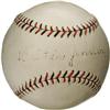 Image 1 : Circa 1927 Walter Johnson Single Signed Baseball