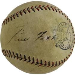 1930's Jimmie Foxx Signed Baseball. Only the mos