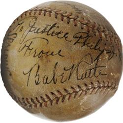 Circa 1931 Babe Ruth, Lou Gehrig, Mickey Cochran