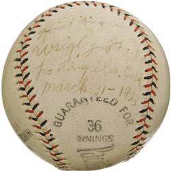 1933 Honus Wagner Single Signed Baseball. "You