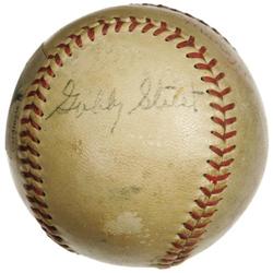 1940's Gabby Street Single Signed Baseball. The