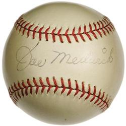 1940's Joe Medwick Single Signed Baseball. Affe
