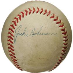 Late 1940's Jackie Robinson "SIngle Signed" Base