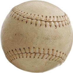 1940's Mel Ott Signed Softball. The Hall of Fam