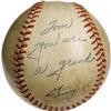Image 2 : 1942 Jimmie Foxx Single Signed Baseball. Unique