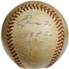 Image 3 : 1942 Jimmie Foxx Single Signed Baseball. Unique