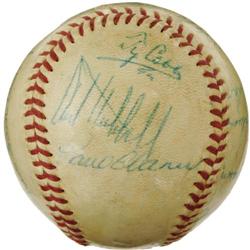 Late 1950's Hall of Famers Multi-Signed Baseball