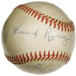 1950's Branch Rickey Signed Baseball. The look o