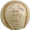 Image 1 : 1957 Ty Cobb Single Signed Baseball. The sevent